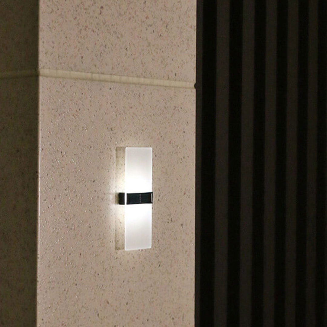 Lisslune | LumaZen Solar LED Wall Lamp | Weatherproof | Solar Powered Outdoor Lighting | Garden & Patio Decor