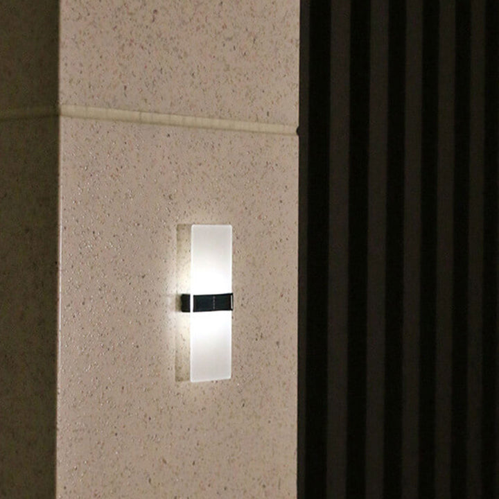 Lisslune | LumaZen Solar LED Wall Lamp | Weatherproof | Solar Powered Outdoor Lighting | Garden & Patio Decor