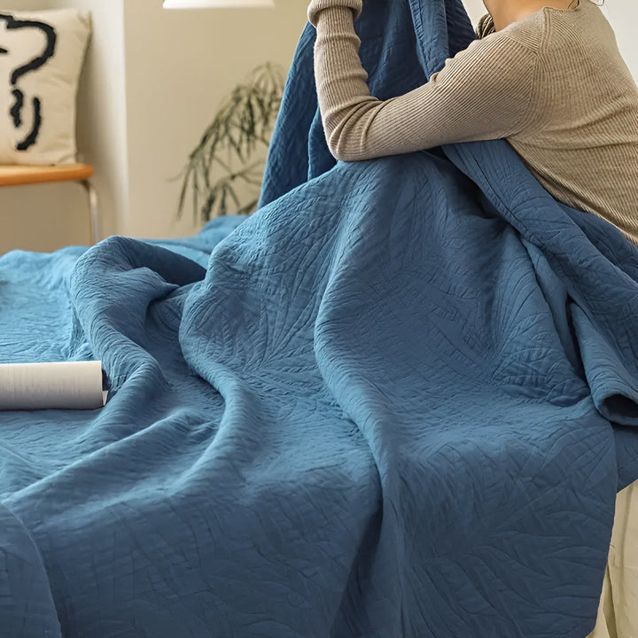 Lisslune | Soft Leaf Cotton Blanket