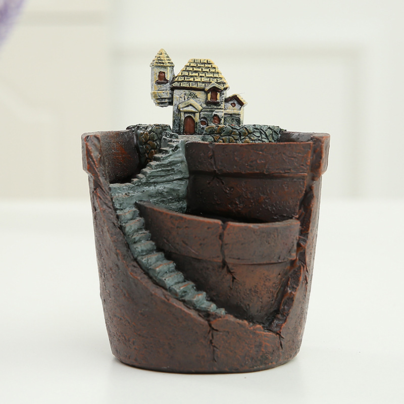 Lisslune | Succulent decorative flower pot for mini garden – Bonsai planting pot for micro landscape and garden