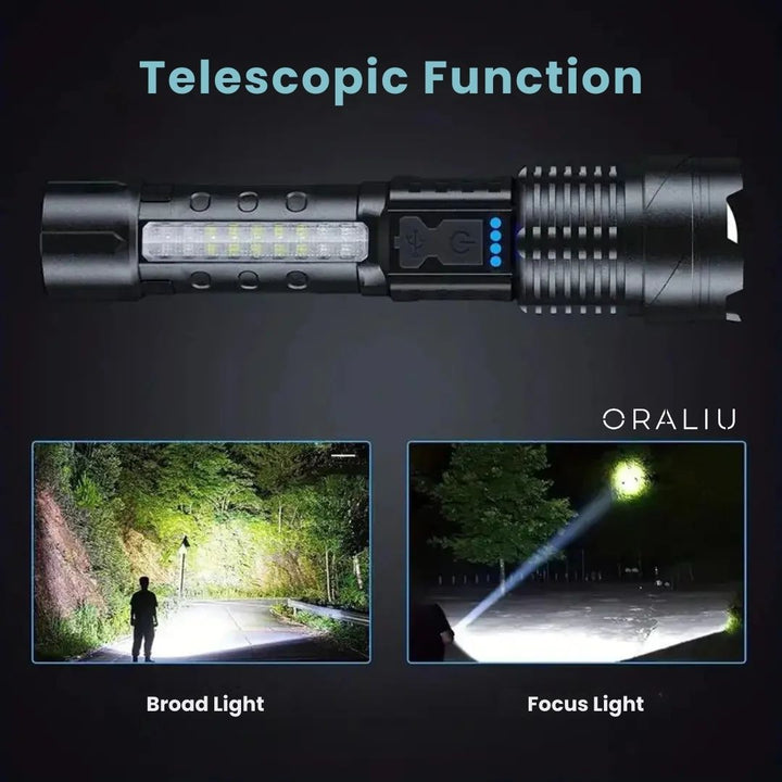 Lisslune | Zoomable LED Flashlight – 3KM Range, Ultra Bright & Durable