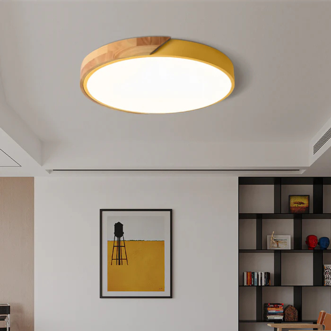 Lisslune | Delos – Scandinavian Wooden LED Ceiling Light | Modern Energy-Efficient Interior Lighting