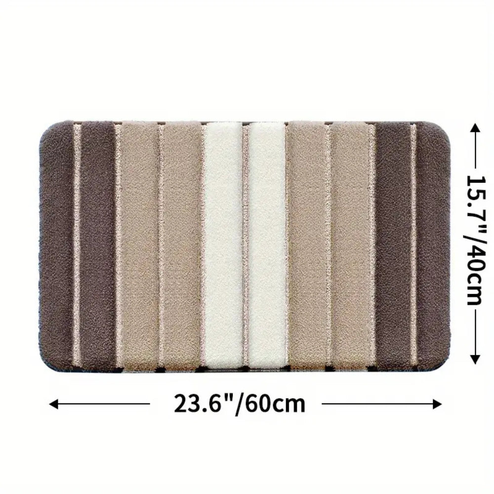 Lisslune | Lumiere Striped Absorbent Bath Mat