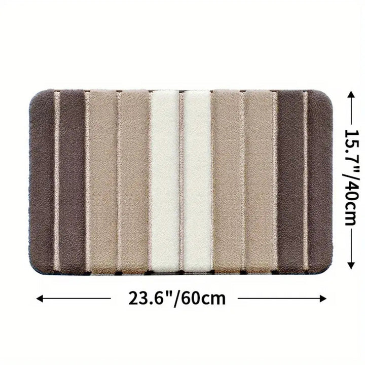 Lisslune | Lumiere Striped Absorbent Bath Mat
