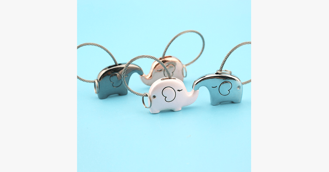 Lisslune | Elephant Love Keychain Set