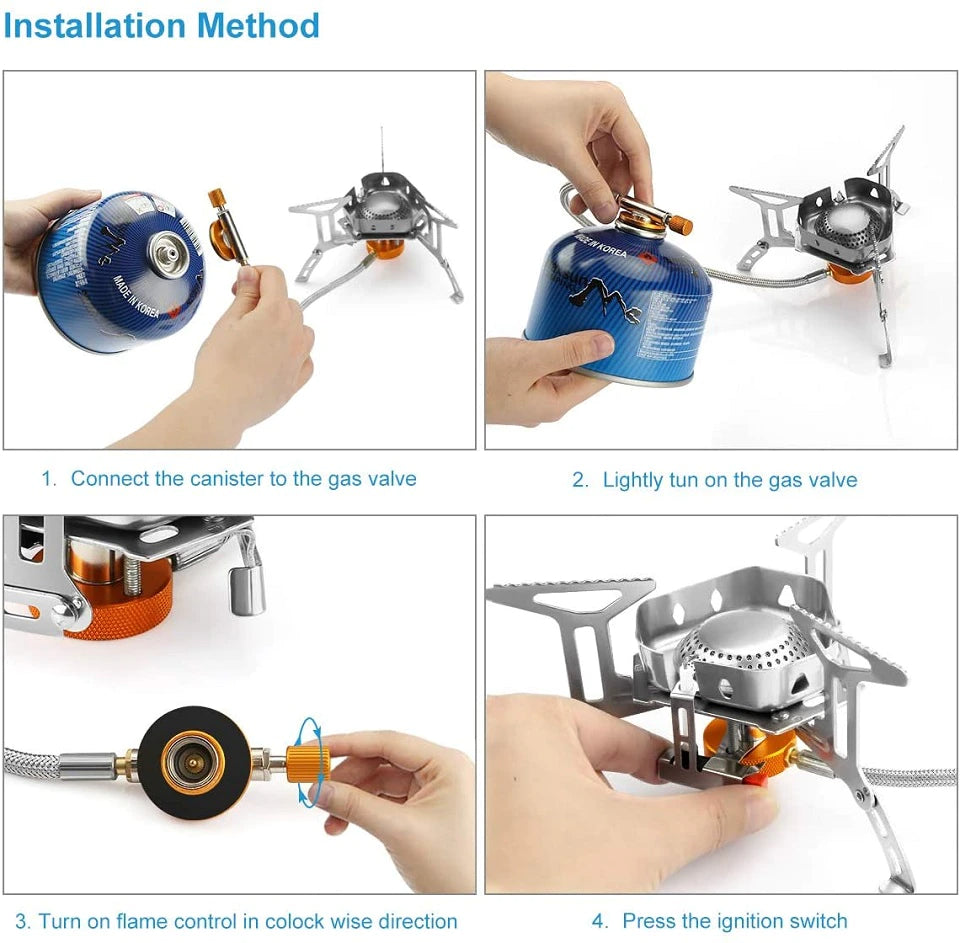 Lisslune | Windproof Outdoor Camping Gas Stove
