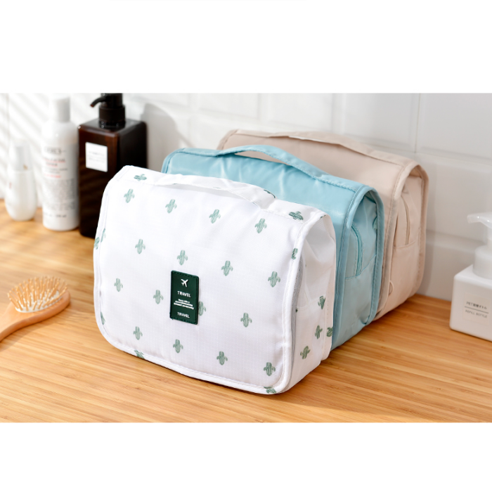 Lisslune | TravelEase – Water-repellent Cosmetic Bag with Hook and Compartments | Travel Toiletry Bag