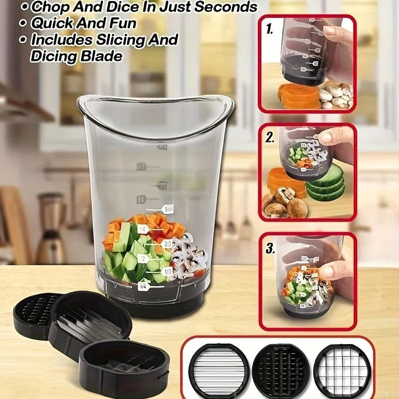 Lisslune | 3-in-1 Manual Vegetable Chopper