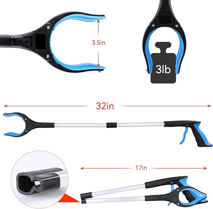 Lisslune | Foldable Grabber With 360° Swivel Clip