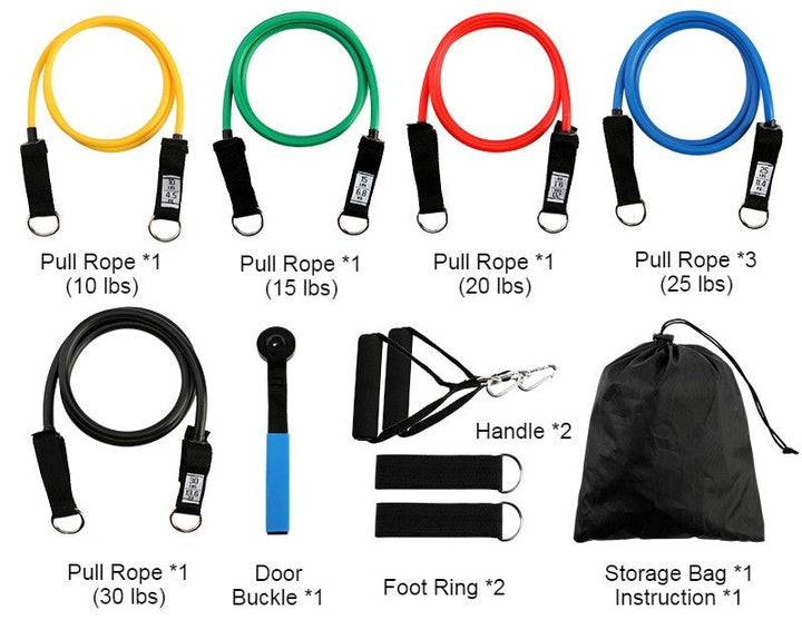 Lisslune | Multifunction Home Latex Fitness Pull Rope, Portable Exercise Equipment Tensile Elastic Resistance Band
