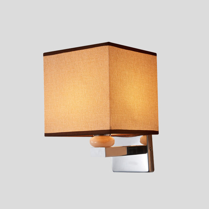Lisslune | Fabric Cube Wall Lamp Lighting Modern LED Wall Lamp in White/Black/Beige