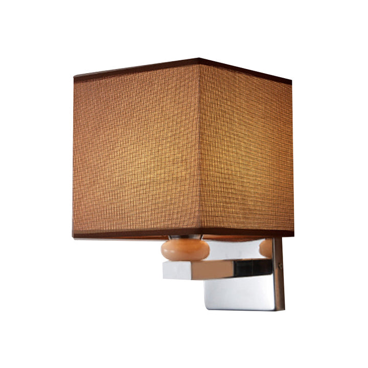 Lisslune | Fabric Cube Wall Lamp Lighting Modern LED Wall Lamp in White/Black/Beige