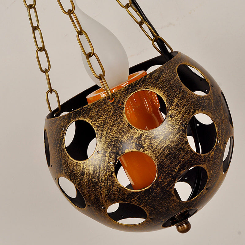 Skørter | Candle Holder Wall Sconces Light Vintage Retro Metal 1 Light Pendant Wall Lamp in Antique Brass