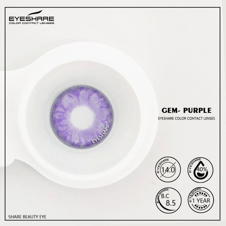 Rynx Gem Purple 14.0mm 1 Pair | 1 Year