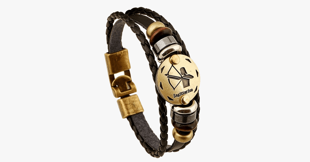 Lisslune | Zodiac Bracelet - Gallstone Leather Bracelet - Available for all zodiac signs