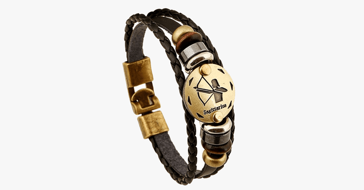 Lisslune | Zodiac Bracelet - Gallstone Leather Bracelet - Available for all zodiac signs