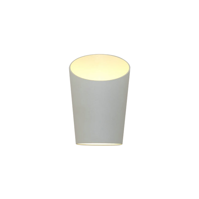 Lisslune | Minimalistic Tube Metal Wall Lamp Integrated LED Wall Light in White for Bedroom, Warm/White Lighting