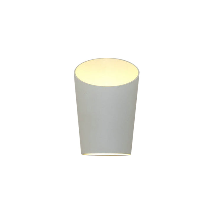 Lisslune | Minimalistic Tube Metal Wall Lamp Integrated LED Wall Light in White for Bedroom, Warm/White Lighting