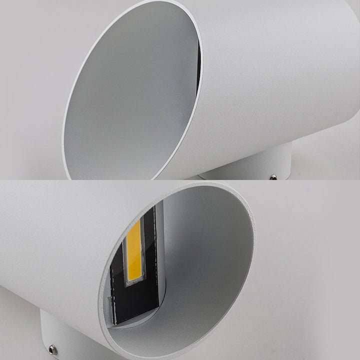 Lisslune | Minimalistic Tube Metal Wall Lamp Integrated LED Wall Light in White for Bedroom, Warm/White Lighting
