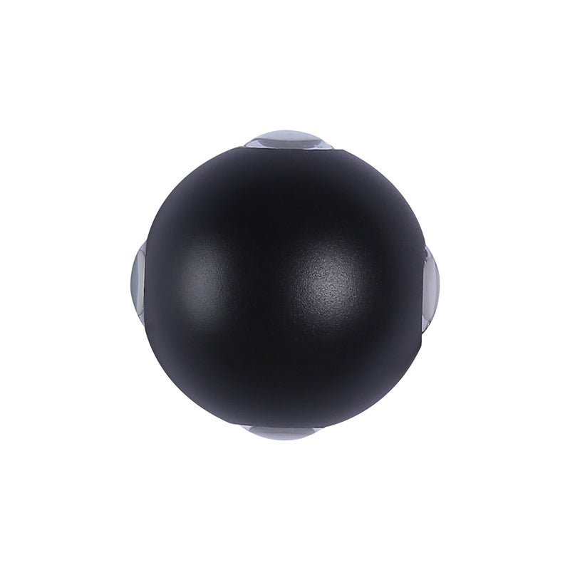 Lisslune | Rounded Shade Porch Wall Lamp Aluminum Warm/White Lighting LED Modern Stylish Wall Light in Black