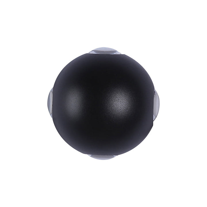Lisslune | Rounded Shade Porch Wall Lamp Aluminum Warm/White Lighting LED Modern Stylish Wall Light in Black
