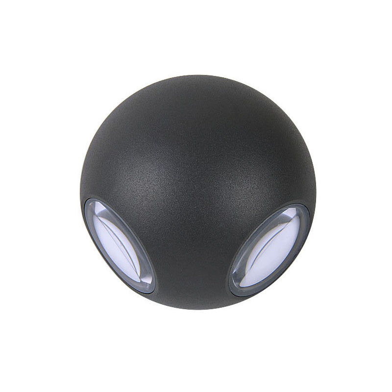 Lisslune | Rounded Shade Porch Wall Lamp Aluminum Warm/White Lighting LED Modern Stylish Wall Light in Black