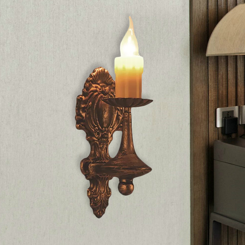 Lisslune | A light wall lamp light industrial crackle glass vase shape lighting fixture in yellow, 3.5"/5"/14.5" wide