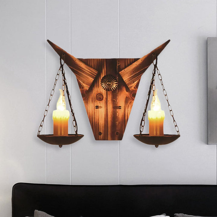 Lisslune | A light wall lamp light industrial crackle glass vase shape lighting fixture in yellow, 3.5"/5"/14.5" wide