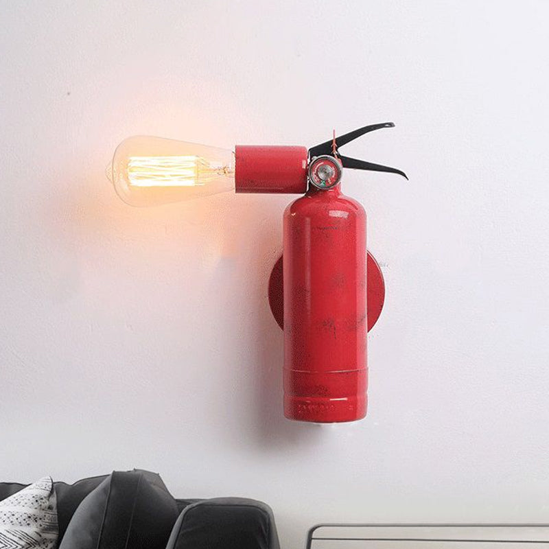 Skørter | Industrial fire extinguisher wall lamp single light metal sconce light in red