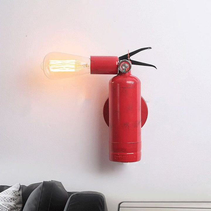 Skørter | Industrial fire extinguisher wall lamp single light metal sconce light in red