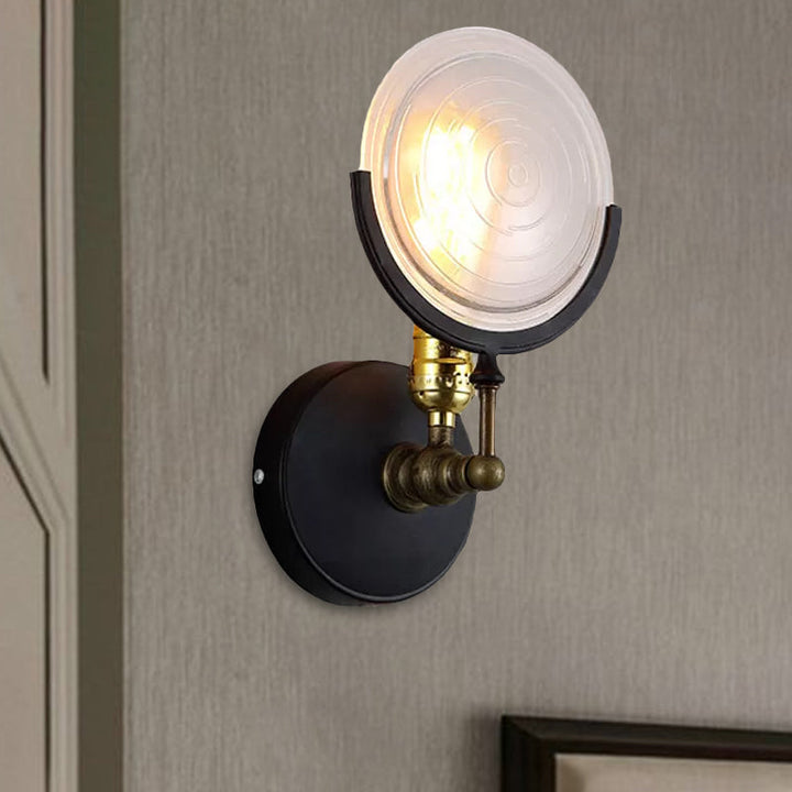 Lisslune | 1 Light Wall Mounted Light with Clear Glass Plate Postmodern Wall Lighting for the Kitchen