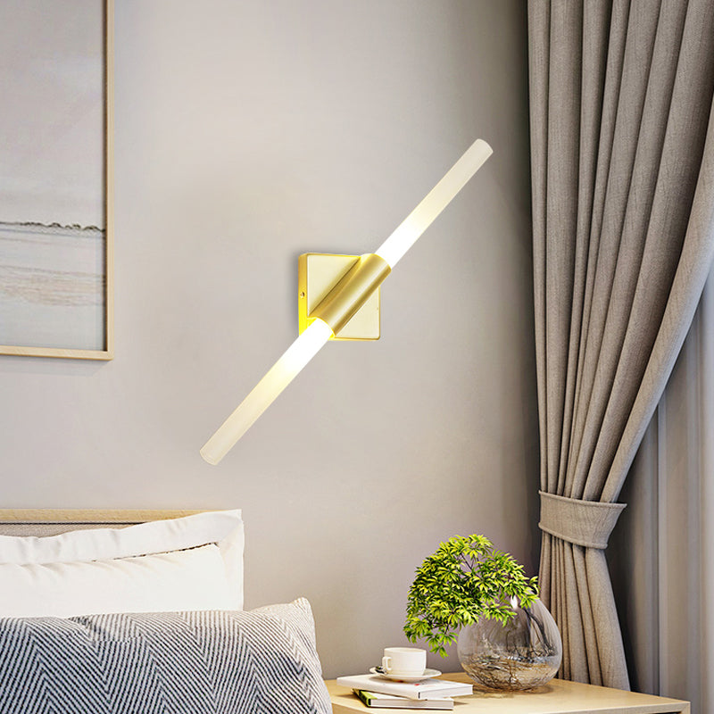 Lisslune | Rotatable linear wall lamp Postmodern metal 2/4 heads gold wall mounting light