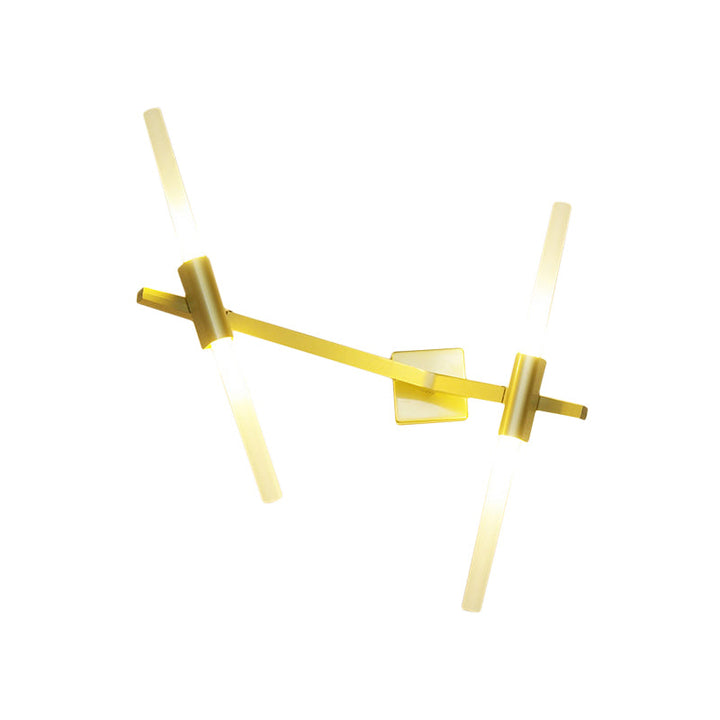 Lisslune | Rotatable linear wall lamp Postmodern metal 2/4 heads gold wall mounting light