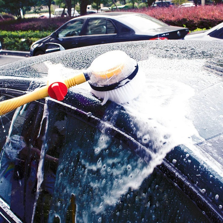 Lisslune | TurboBrush 360 Car Wash Brush – Rotating Brush with Soap Dispenser & Extension Pole