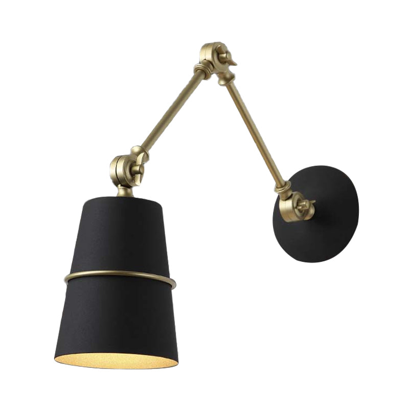 Lisslune | 1 Light Wall Recessed Light Modern Style Angled Metal Wall Lighting with Swivel Arm in Black/White for Hallway