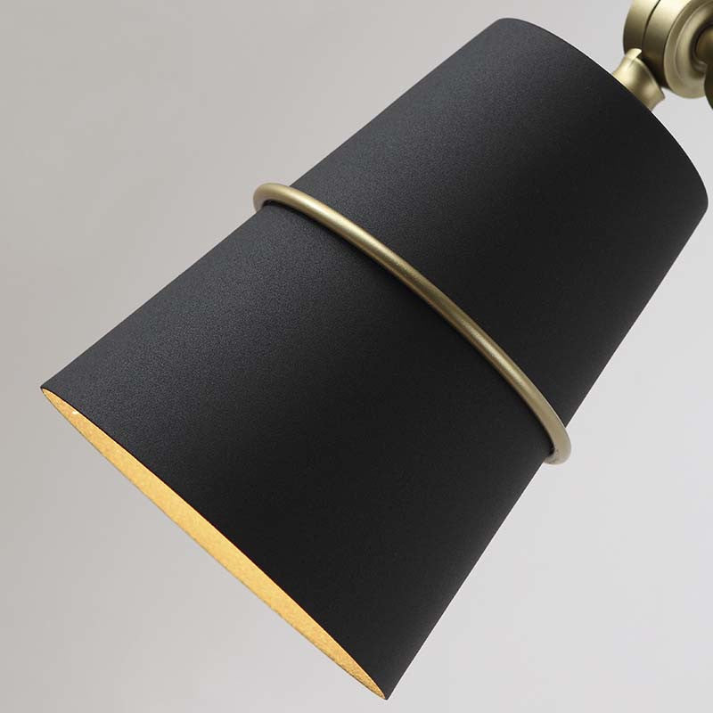 Lisslune | 1 Light Wall Recessed Light Modern Style Angled Metal Wall Lighting with Swivel Arm in Black/White for Hallway