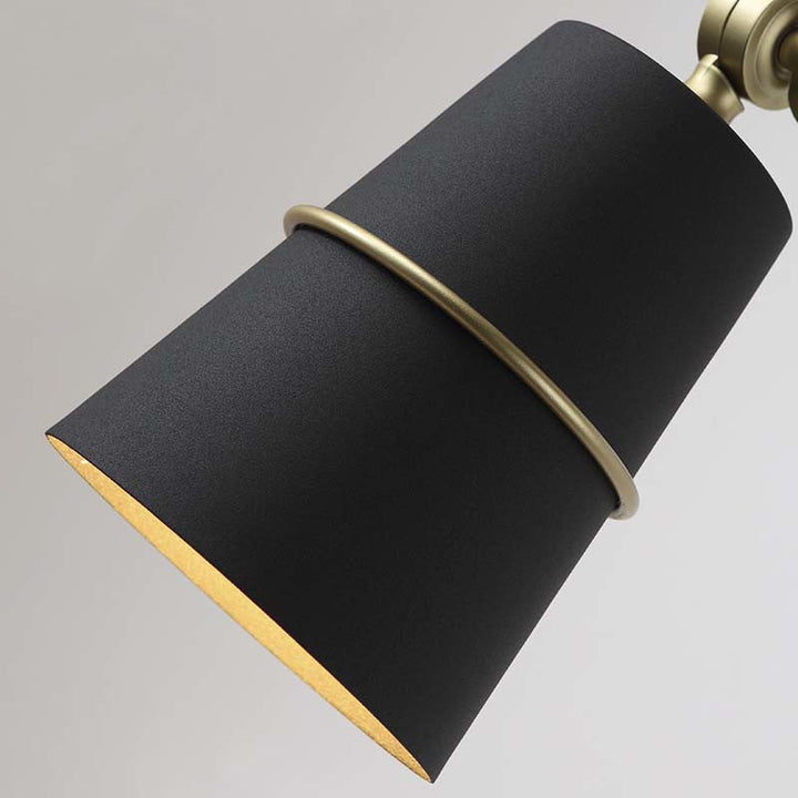 Lisslune | 1 Light Wall Recessed Light Modern Style Angled Metal Wall Lighting with Swivel Arm in Black/White for Hallway