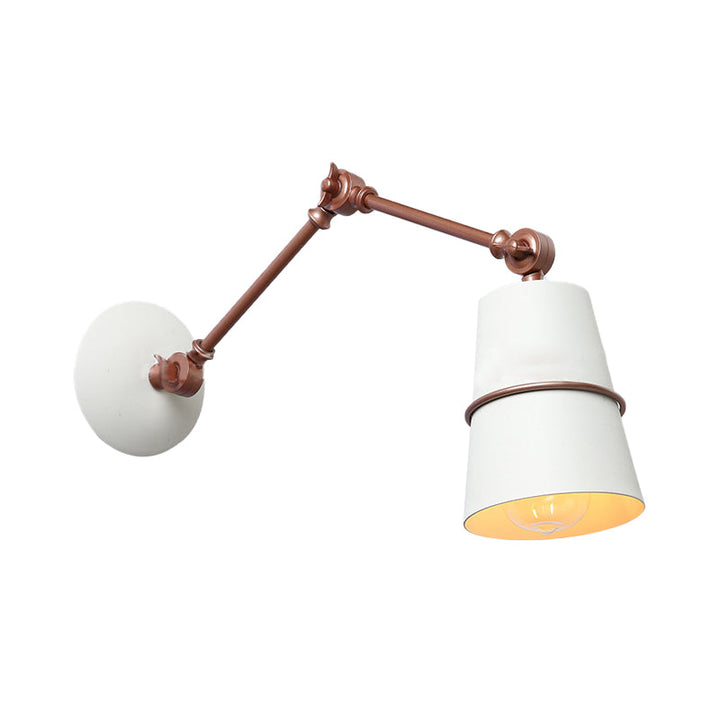 Lisslune | 1 Light Wall Recessed Light Modern Style Angled Metal Wall Lighting with Swivel Arm in Black/White for Hallway