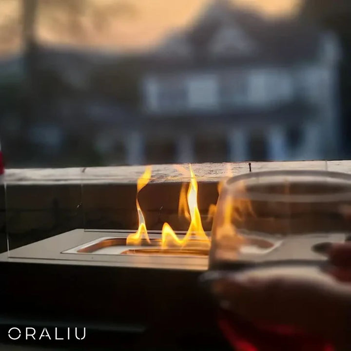 Lisslune | Tabletop Bio-Ethanol Fireplace – Indoor & Outdoor Smokeless Flame Heater