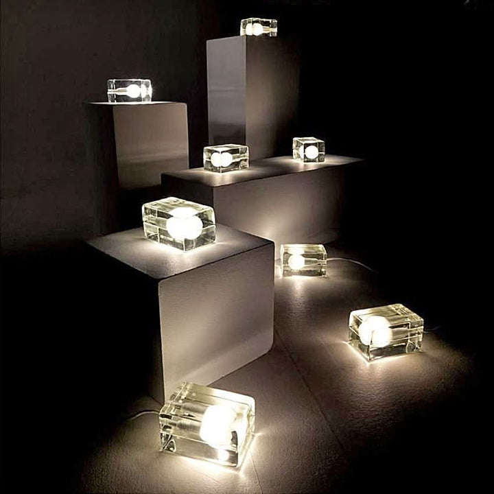 Lisslune | Glass Block Table Lamp with G9 Socket