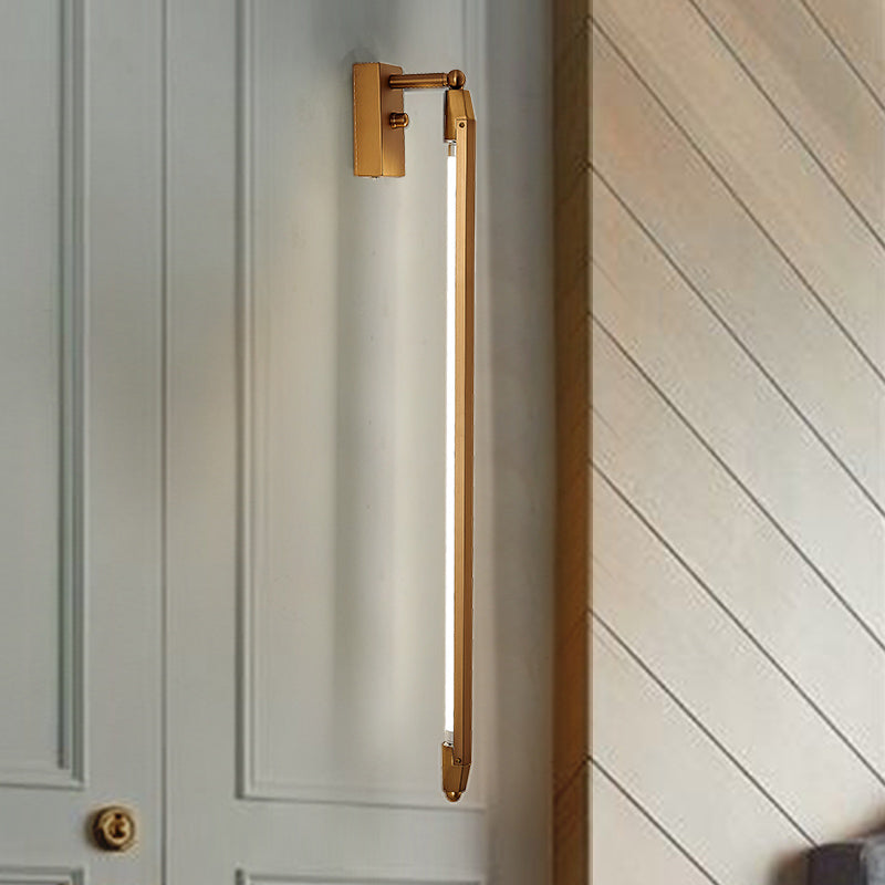 Lisslune | Brass/black Linear Wall Light Modern Stylish 1 Light Adjustable Wall Lamp Lighting for Living Room