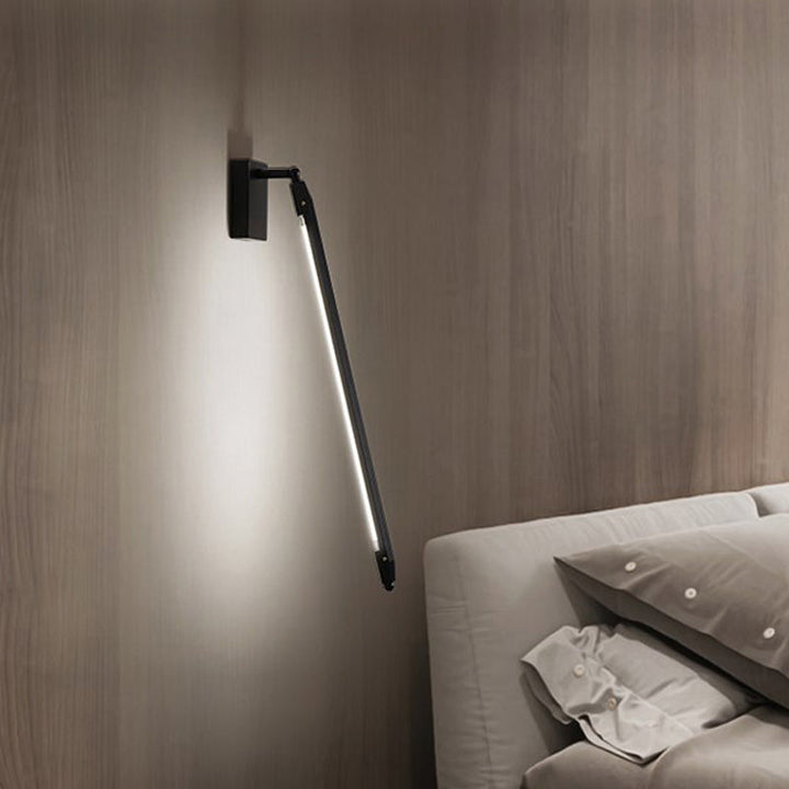 Lisslune | Brass/black Linear Wall Light Modern Stylish 1 Light Adjustable Wall Lamp Lighting for Living Room