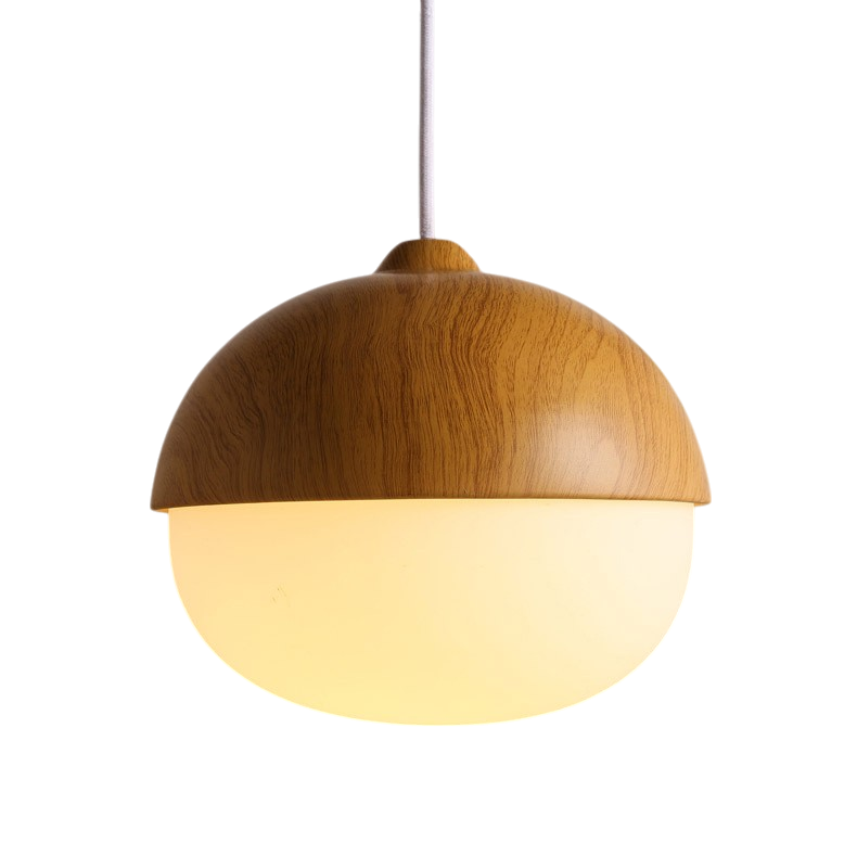 Lisslune | Nordic Wood Glass Pendant Light – Modern Design