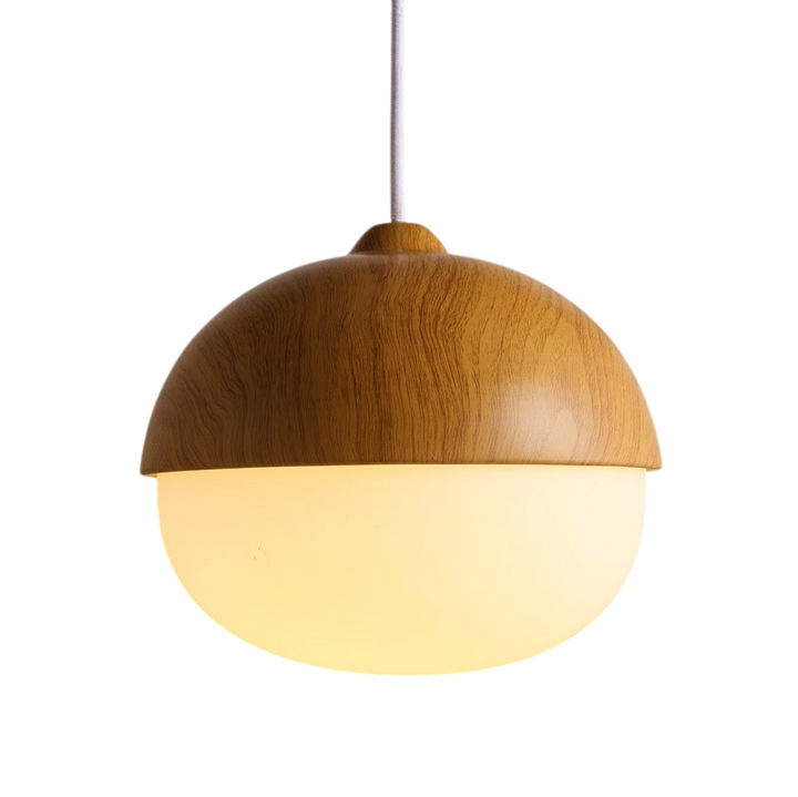 Lisslune | Nordic Wood Glass Pendant Light – Modern Design