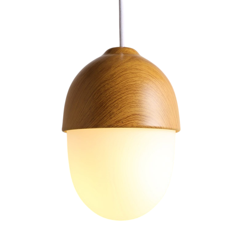 Lisslune | Nordic Wood Glass Pendant Light – Modern Design