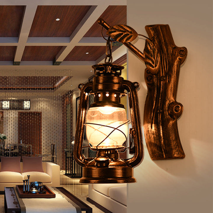 Skørter | Antique Bronze Kerosene Wall Lighting Industrial Clear Glass 1 Light Living Room Wall Lamp Fixture, 13"/14"/16"