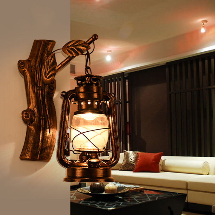 Skørter | Antique Bronze Kerosene Wall Lighting Industrial Clear Glass 1 Light Living Room Wall Lamp Fixture, 13"/14"/16"