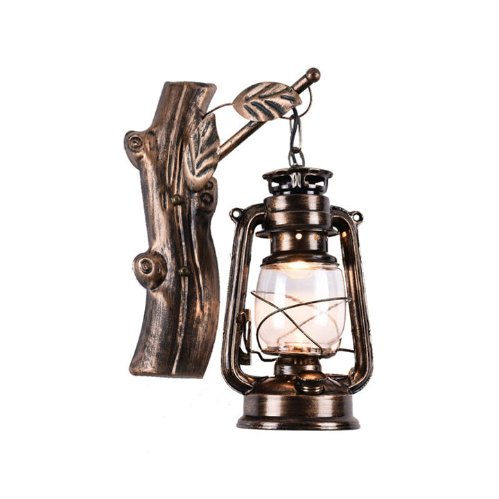 Skørter | Antique Bronze Kerosene Wall Lighting Industrial Clear Glass 1 Light Living Room Wall Lamp Fixture, 13"/14"/16"