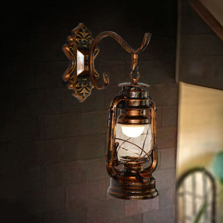 Skørter | Antique Bronze Kerosene Wall Lighting Industrial Clear Glass 1 Light Living Room Wall Lamp Fixture, 13"/14"/16"
