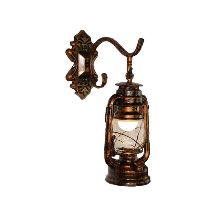 Skørter | Antique Bronze Kerosene Wall Lighting Industrial Clear Glass 1 Light Living Room Wall Lamp Fixture, 13"/14"/16"